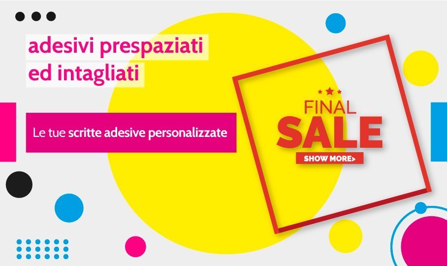 Stampa scritte adesive personalizzate